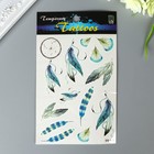 The tattoo on the body color/black "Feathers" MIX 16х10 cm The tattoo on the body color/black "Feathers" MIX 16х10 cm