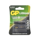 Батарейка литиевая GP Lithium, AAA, FR03-2BL, 1.5В, блистер, 2 шт. 4857390 - фото 11152