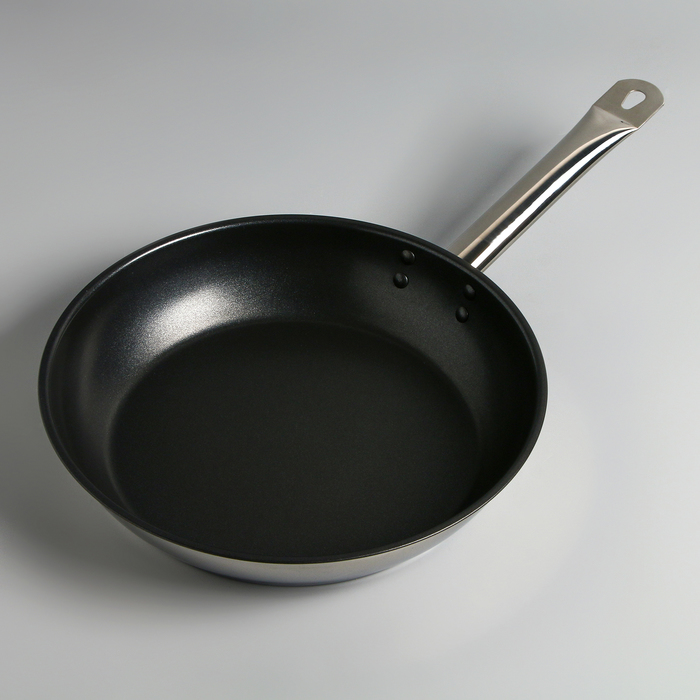 Сковорода «Общепит», d=28 см, антипригарное покрытие, индукция, цвет металлик - фото 7421129