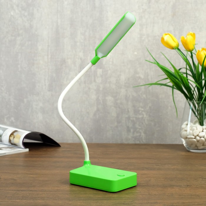 Лампа настольная 79956/1 LED 2Вт USB батарейки 3АА зеленый 10х7х37 см