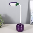 Лампа настольная 85293/1 LED 3Вт USB AKB фиолетовый 9х7х36 см - фото 107080110