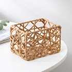 Корзина для хранения плетёная «Паутинка», 12,5×8×8 см, цвет коричневый Корзина для хранения плетёная «Паутинка», 12,5×8×8 см, цвет коричневый