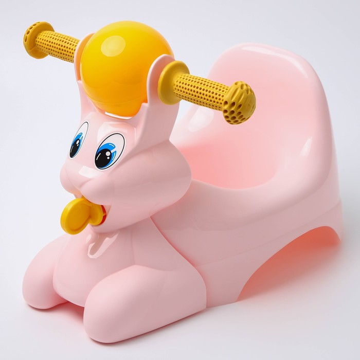 Горшок-игрушка «Зайчик», цвет розовый