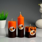 Набор свечей ароматических "Апельсин - кофе", 3 шт - фото 3757482