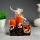 Набор свечей ароматических "Апельсин - кофе", 3 шт - фото 800209054