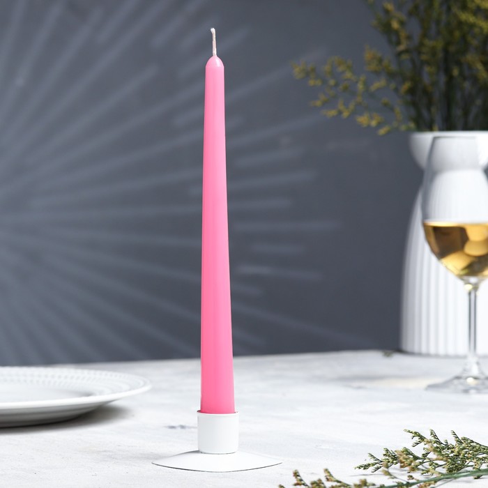 Свеча античная, 2,3х 24,5 см, светло-розовая
