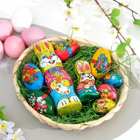 Молочный шоколад фигурный Only, «Пасхальные кролики и яйца в корзинке», 200 г