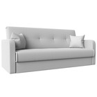 Прямой диван «Надежда», механизм книжка, экокожа, цвет белый - фото 7083395