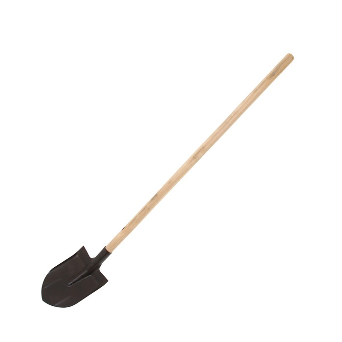 Лопата универсальная, деревянный черенок 1 сорта, цвет МИКС - фото 798488126