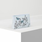 Cosmetic bag simple Butterfly 18*2*10, otd zipper, green Cosmetic bag simple Butterfly 18*2*10, otd zipper, green