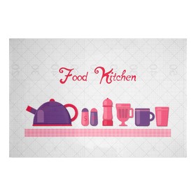 Наклейка на кафельную плитку "Еда на кухне" 60х90 см