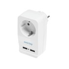 Адаптер-фильтр Smartbuy, 16 A, 1 гнездо, с заземлением, 2 USB 2.1 A 4873635 - фото 10854