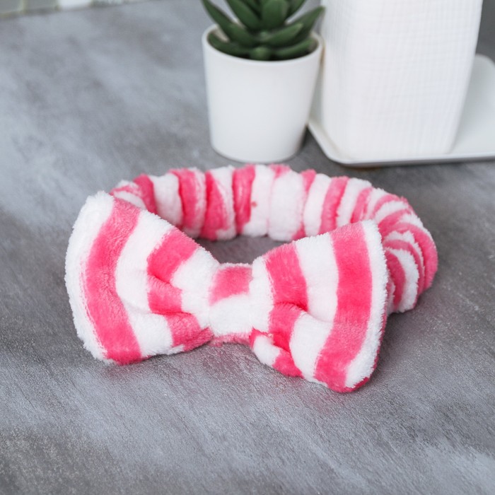 Набор: повязка для головы и роликовый массажёр «Мрр», розовый, 19 х 8,5 см - фото 798496605