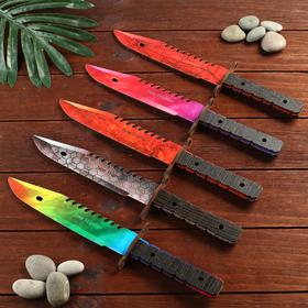 Сувенир деревянный нож 2 модификация, 5 расцветок в фасовке, МИКС в Донецке