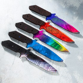 Сувенир деревянный нож 6 модификация, 5 расцветов в фасовке, МИКС в Донецке