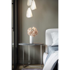 Стол журнальный «Альбано», 550 × 550 × 500 мм, МДФ, цвет серый мрамор