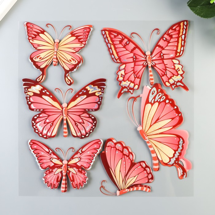 3D Наклейки Room Decor "Золотые бабочки" 30х30 см - фото 127166565
