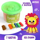 Modeling dough, 7 colors 15гр in a bucket