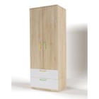 Шкаф 2-х дверный с ящиками «Стайл», 800 × 550 × 2110 мм, цвет дуб сонома / белый - фото 7982984