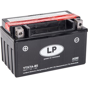 Аккумуляторная батарея Landport YTX7A-BS, 12В, 6 Ач, прямая (+ -) 4950967