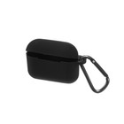 Чехол HANG Silicone Case с карабином для AirPods Pro, чёрный 4908700 - фото 26424