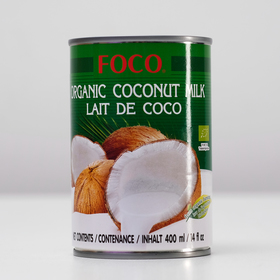 Органическое кокосовое молоко "FOCO" 10-12%, 400 мл