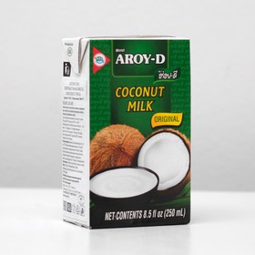 Кокосовое молоко AROY-D, растительные жиры 17-19%, Tetra Pak, 250 мл (2 шт)