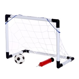 Ворота футбольные «Весёлый футбол», с мячом и насосом, 44 × 25 × 29 см.
