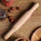Rolling pin wood, beech, with handles 30 cm