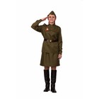Карнавальный костюм «Солдатка», гимнастёрка, юбка, ремень, пилотка, р. 46 в наличии - фото 107562660