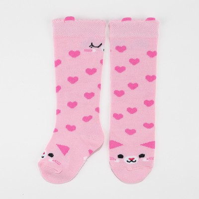 The socks Baby I'm "Kitten" 8-10 cm, pink
