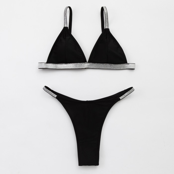 Купальник раздельный MINAKU Silver, размер 46, цвет чёрный - фото 798515897