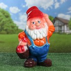 Садовая фигура "Гном с корзинкой ", разноцветная, 41 см, микс Садовая фигура "Гном с корзинкой ", разноцветная, 41 см, микс