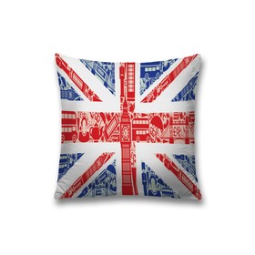 Наволочка декоративная «Британский флаг», размер 45 х 45 см, вшитая молния