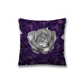 Наволочка декоративная «Серая роза», размер 45 х 45 см, вшитая молния