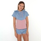 Комплект «Рассвет» женский (футболка, шорты) цвет голубой, размер 44 - фото 7150955