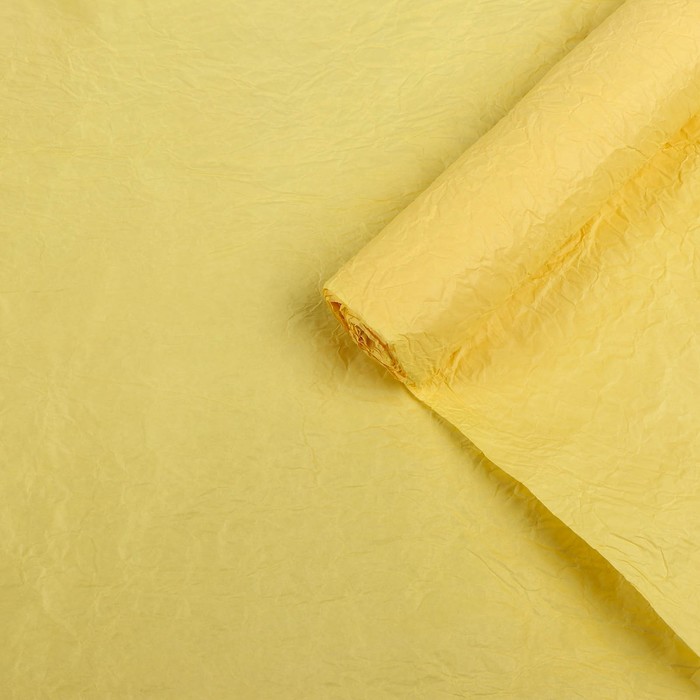 Бумага упаковочная "Эколюкс", желтая пастель, 0,7 x 5 м - фото 799401078