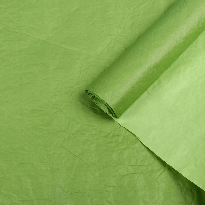 Бумага упаковочная "Эколюкс двухцветная", темно-зеленый-салатовый, 0,7 x 5 м МИКС - фото 1789306
