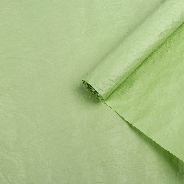 Бумага упаковочная перламутровая "Эколюкс", салатовый, 0,7 x 5 м - фото 798519501