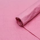 Бумага упаковочная перламутровая "Эколюкс", розовая, 0,7 x 5 м - фото 800096056