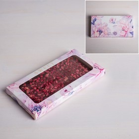 Коробка для шоколада с окном «Sweet», 17,3 × 8,8 × 1,5 см