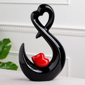 Статуэтка "Сердце", чёрно-красная, керамика, 38 см в Донецке