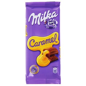 Шоколад молочный Milka с карамелью, 90 г