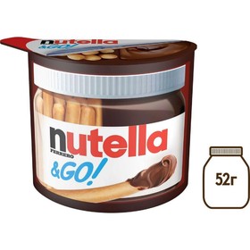 Паста шоколадно-ореховая NUTELLA&Go 52г+хлебные палочки 8031623