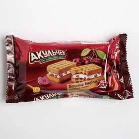 Вафли мягкие "АКУЛЬЧЕВ" со взбитыми сливками и вишней, 112 г