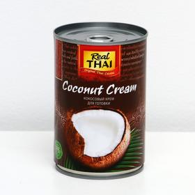 Кокосовый крем REAL THAI 95% мякоти, растительные жиры 20-22%, ж/б 400 мл