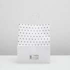 Пакет крафт, белый, «Горошек», 24 х 10,5 х 32 см 4913085