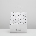 Пакет крафт, белый, «Горох», 24 х 10,5 х 32 см 4913086