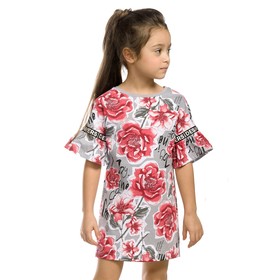 Платье для девочки, рост 104 см, цвет серый