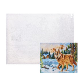 Картина по номерам на холсте, 40 × 50 см «Волк в зимнем лесу»